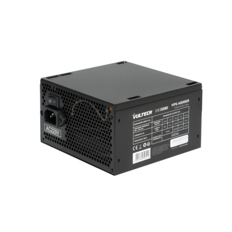 Alimentatore ATX VulTech 500W Ret  Serie Essence vent  12cm