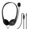 Cuffie stereo con microfono e controllo vol 1Jack 3,5mm Nero