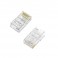 Connettori Aisens conf 100PZ RJ45 8 Fili CAT 6 trasparenti