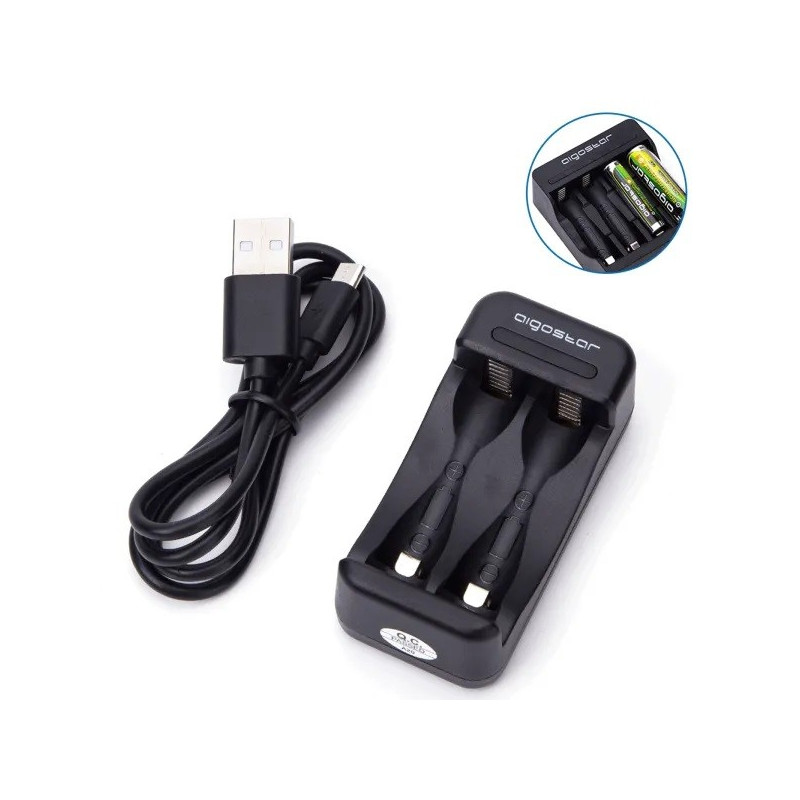 Caricabatterie Universale 2x LR03 (AAA) E LR6 (AA) DC5V 1A Caricabatterie Universale 2x LR03 (AAA) E LR6 (AA) DC5V 1A