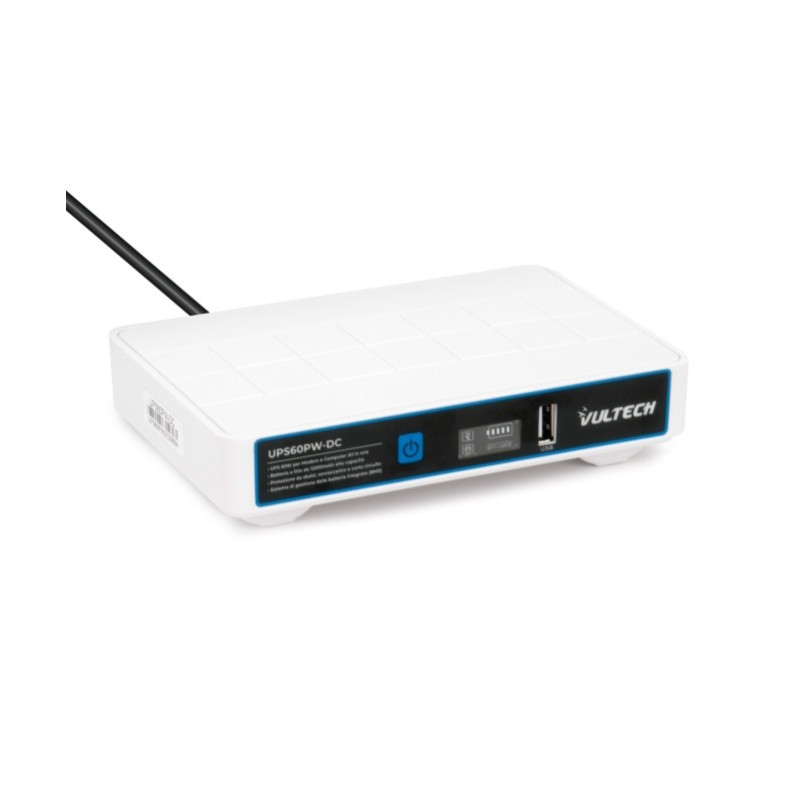 Mini Gruppo di Continuità VulTech UPS60PW-DC 12000mAh 60W Mini Gruppo di Continuità VulTech UPS60PW-DC 12000mAh 60W