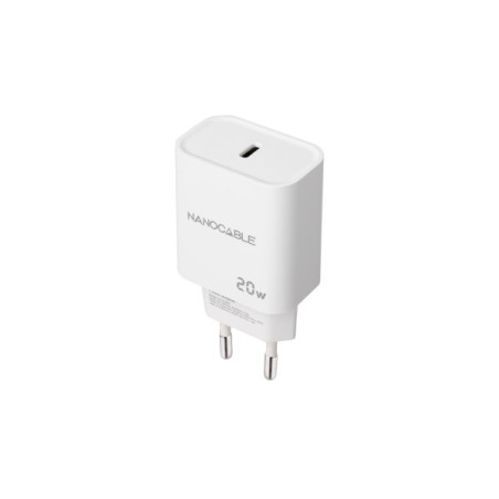 Caricabatterie da muro Nanocable USB-C PD 20W  Bianco