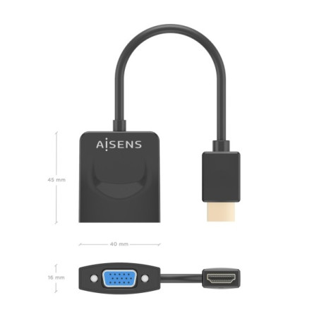 Convertitore Aisens da HDMI a SVGA - HDMI A/M - SVGA/H