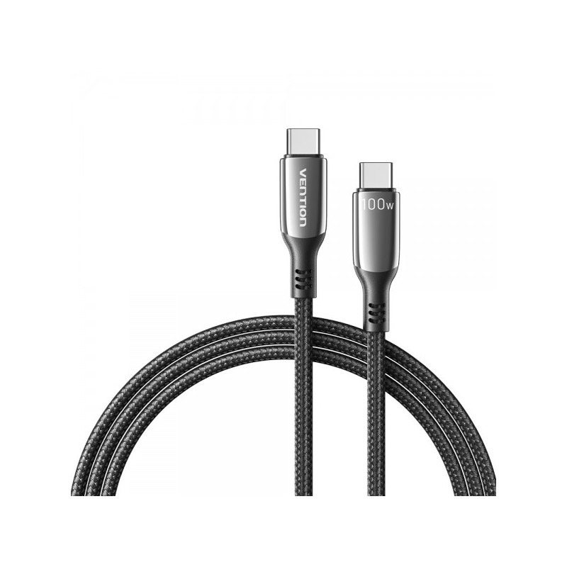 Cavo Vention USB-C maschio a USB-C maschio 2m 5A PD100W Nero