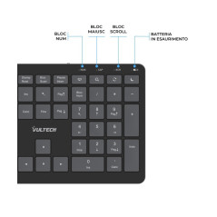 Kit Tastiera e Mouse Wireless Vultech KM-851W 2000DPI 2,4GHz