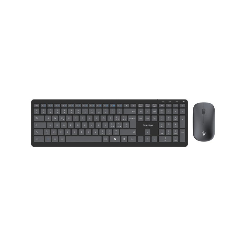 Kit Tastiera e Mouse Wireless Vultech KM-851W 2000DPI 2,4GHz Kit Tastiera e Mouse Wireless Vultech KM-851W 2000DPI 2,4GHz