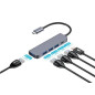 HUB USB-C A 4X USB-A 3.2 GEN1 + 1X USB-C PD 100W 5IN1 HUB USB-C A 4X USB-A 3.2 GEN1 + 1X USB-C PD 100W 5IN1