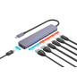 HUB 7IN1 10GBS USB-C A 4XUSB-C 3.2+2USB-A 3.2+1USB-C PD100W HUB 7IN1 10GBS USB-C A 4XUSB-C 3.2+2USB-A 3.2+1USB-C PD100W