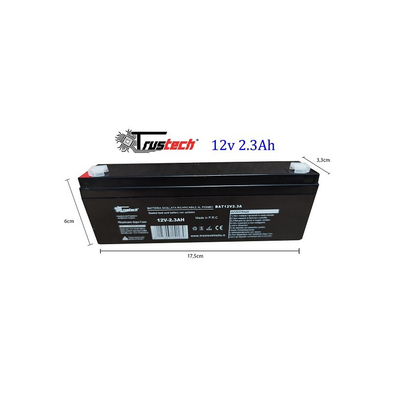 Batteria ermetica al piombo 12V 2,3Ah
