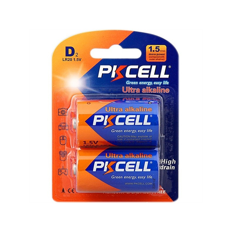 Batterie alkaline PKCELL LR20 1.5V Ultra