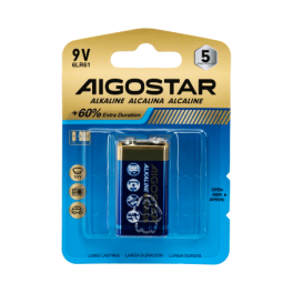 Batteria Aigostar 9V 6LR61 Alkaline