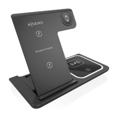 Caricabatterie wireless USB-C 3 in 1 Aisens da 15 W