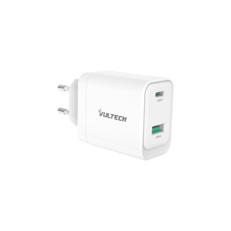 Caricatore da rete Vultech Type-C+USB PD45 GaN 45W PPS QC3.0