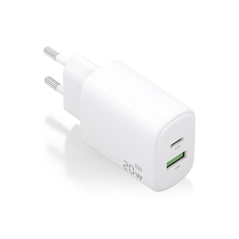 Caricabatterie Aisens GaN 20W 1xUSB-C PD3.0 1xUSB-A QC3.0 Caricabatterie Aisens GaN 20W 1xUSB-C PD3.0 1xUSB-A QC3.0