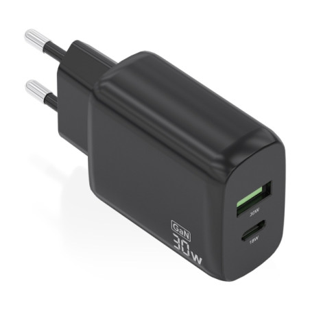 Caricatore Aisens GaN 30W 1xUSB-C PD3.0 QC4.0 1xUSB-A QC3.0
