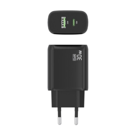 Caricatore Aisens GaN 30W 1xUSB-C PD3.0 QC4.0 1xUSB-A QC3.0