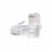 Connettori Vultech trasparenti passanti RJ-45 Cat5E UTP 50pz