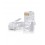 Connettori Vultech trasparenti passanti RJ-45 Cat5E UTP 50pz