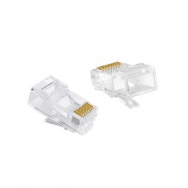 Connettori Vultech trsparenti passanti RJ45 Cat6 UTP 50pz