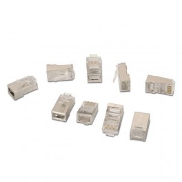 Connettori Aisens conf 10pz RJ45 FTP a 8 fili Cat 6 AWG24