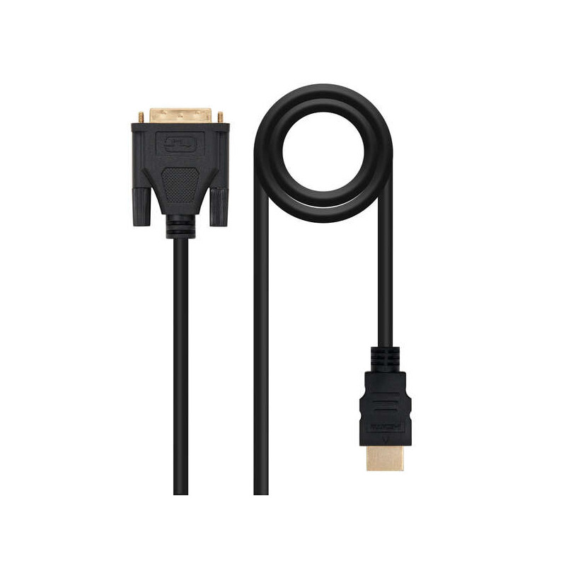 Cavo Nanocable DVI 18+1 maschio a HDMI maschio 1,80mt Nero