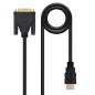 Cavo Nanocable DVI 18+1 maschio a HDMI maschio 1,80mt Nero