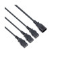 Cavo alim splitter ingresso IEC C14 3uscite IEC C13 10A 250V Cavo alim splitter ingresso IEC C14 3uscite IEC C13 10A 250V