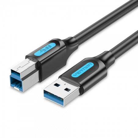 Cavo USB-B 3.0 maschio a USB maschio 1mt Nero