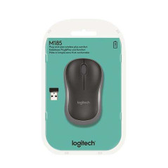 Mouse wireless Logitech M185 1000dpi Colore nero grigio