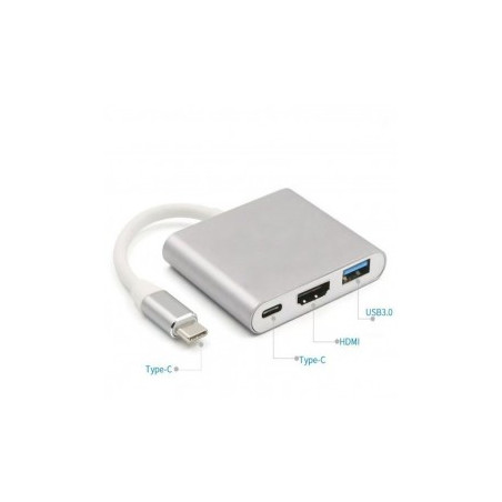 HUB USB-C 3.2 GEN1 5GB/S 3IN1 HDMI 4K USB-A 3.2 USB-C PD100W