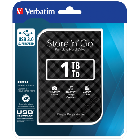 Hard Disk Verbatim 2,5  Store'n Go 3.0 1TB USB 3.0