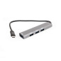 HUB USB-C A 4X USB-A 3.2 GEN1 5Gbps 10W ALLUMINIO