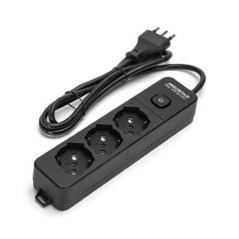Multipresa a 3 posti P40 16A 250V Max 3680W cavo 1,5mt Nero