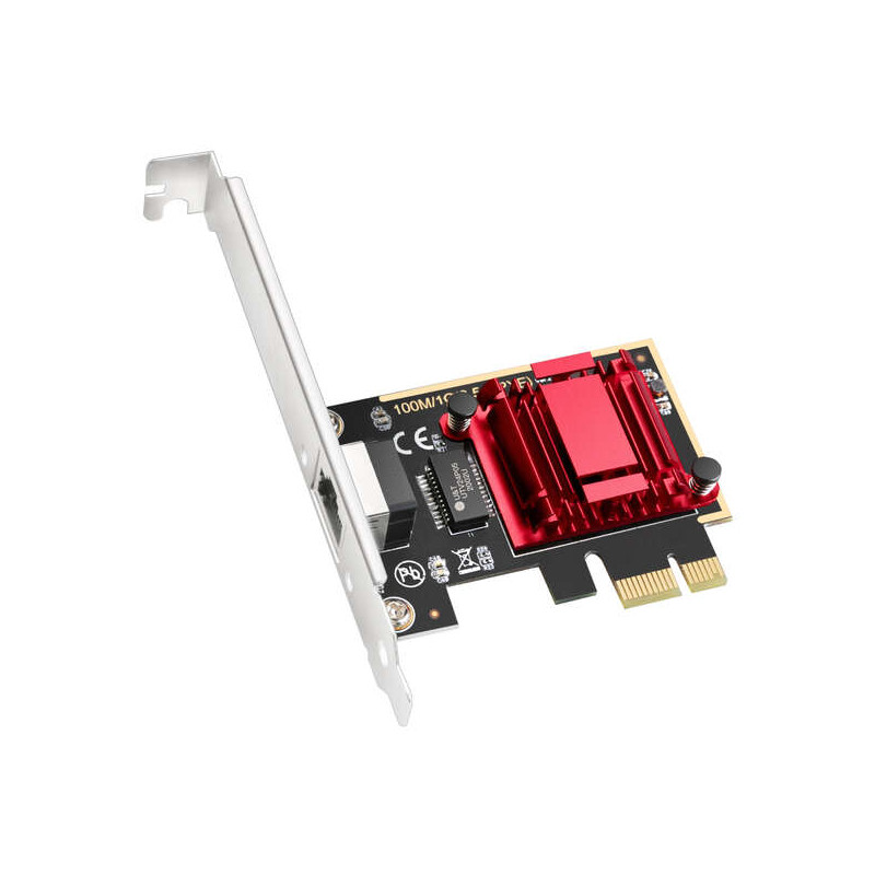 Adattatore di rete Cudy PE25 PCI-e da 2,5 Gbps 1 porta RJ-45 Adattatore di rete Cudy PE25 PCI-e da 2,5 Gbps 1 porta RJ-45
