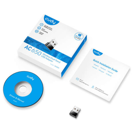Adattatore Wi-Fi USB 2.0 dual band Cudy Mini AC650 433 Mbps
