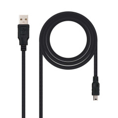 Cavo Nanocable da USB-A 2.0 maschio a Mini-USB maschio, 1 m