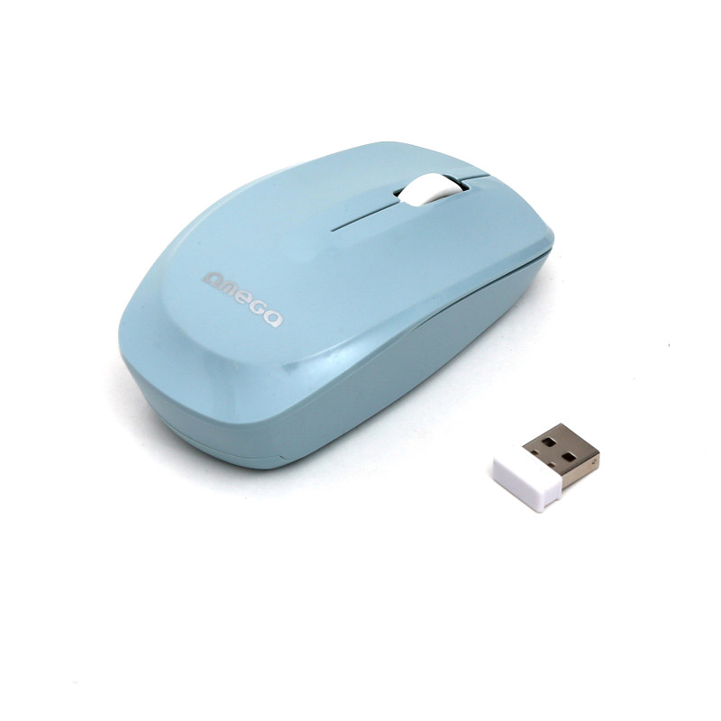 Mouse OM229LB Wireless 1200DPI 2,4GHz USB Nano Azzurro Mouse OM229LB Wireless 1200DPI 2,4GHz USB Nano Azzurro