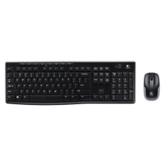 Kit Tastiera + Mouse Logitech Wireless Black MK270