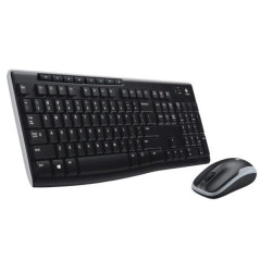 Kit Tastiera + Mouse Logitech Wireless Black MK270