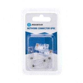 Connettori Modulari Trasparenti RJ45 UTP 8P8C 6Pz Plug