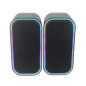 Speaker stereo 2.0 6W RMS RGB Bluetooth USB 3.5mm Nero Torre Speaker stereo 2.0 6W RMS RGB Bluetooth USB 3.5mm Nero Torre