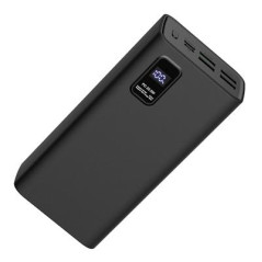 Power Bank 30000mAh Polimeri PD 3.0 QC 3.0 Schermo LED Nero