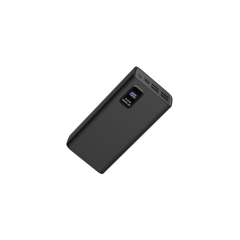 Power Bank 30000mAh Polimeri PD 3.0 QC 3.0 Schermo LED Nero