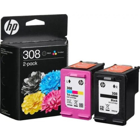 Multipack Cartucce Originali HP 308 Nero + Colori 6L6S6UE