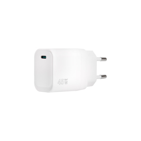 Caricatore da rete Vultech 1 porta USB-C GaN 45W PPS Bianco