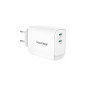 Caricatore da rete Vultech 2 porte Type-C GaN 45W PPS Bianco Caricatore da rete Vultech 2 porte Type-C GaN 45W PPS Bianco