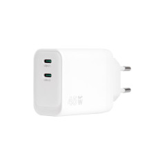 Caricatore da rete Vultech 2 porte Type-C GaN 45W PPS Bianco
