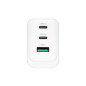Caricatore da rete Vultech 2 Type-C + 1 USB GaN 65W Bianco Caricatore da rete Vultech 2 Type-C + 1 USB GaN 65W Bianco