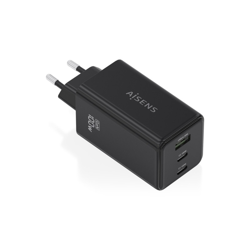 Caricatore da Rete Aisens GAN 100W 2 USB-C 1 USB-A Nero
