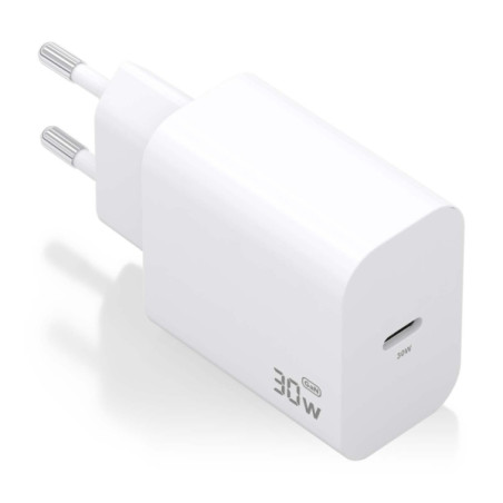 Caricabatterie Aisens GaN da 30W USB-C PD3.0 Bianco
